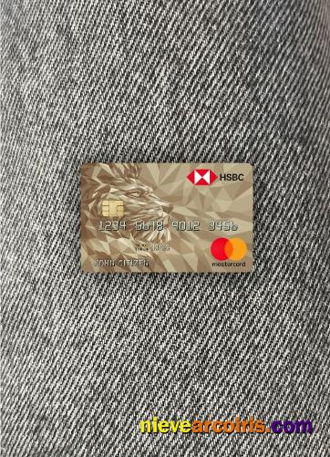 United Kingdom HSBC Gold mastercard credit card photolook